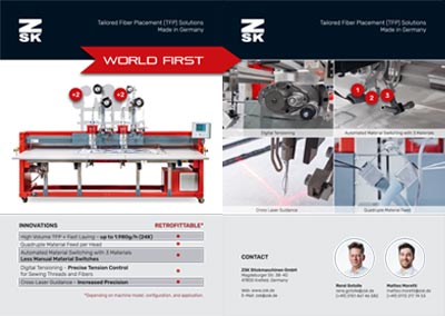 ZSK STICKMASCHINEN - Tailored Fiber Placement Solution 2025