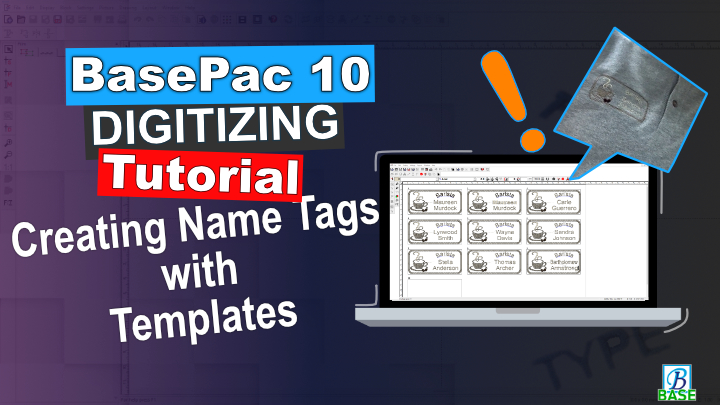 BasePac 10 Name Tags Creation