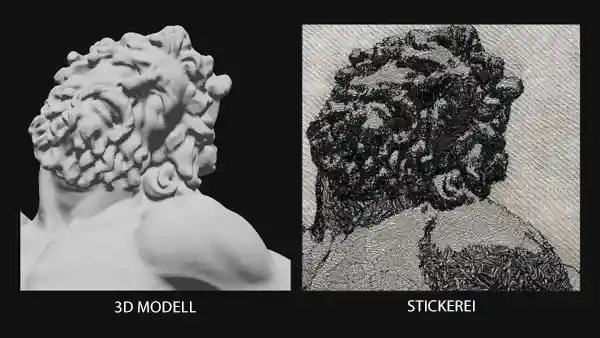 3D Model zu Stickerei